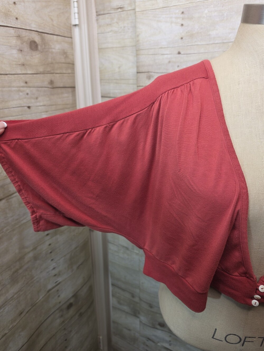 American Rag Ribbed Button-Up Cropped Cardigan - Picture 2 of 5